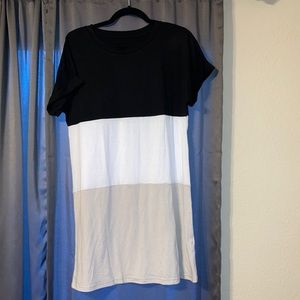 Block Color T shirt Dress